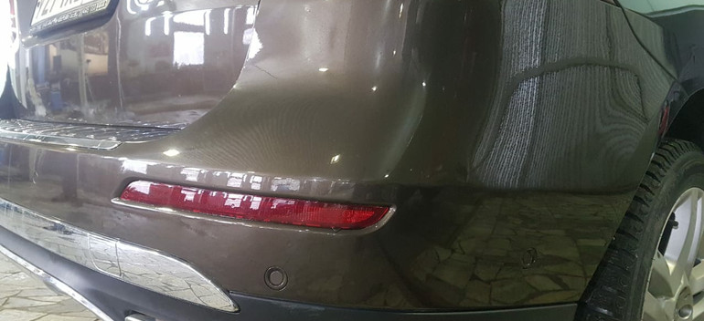 Окрас заднего бампера с ремонтом Mercedes GL